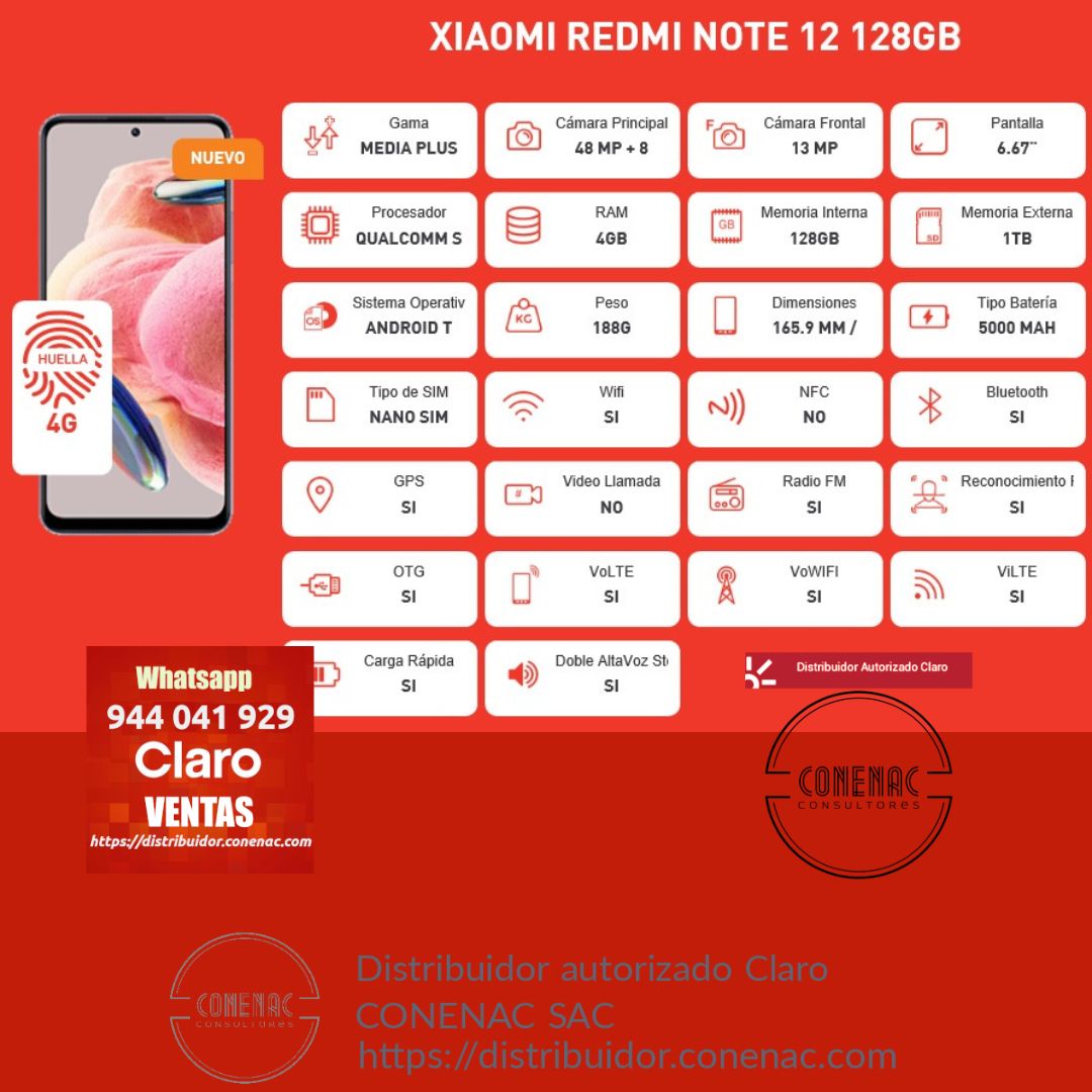 Xiaomi Redmi Note 12 - Precio y Características